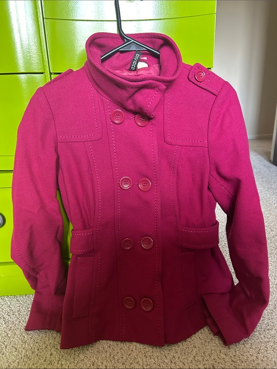 H&M Jackets & Blazers - H&M Women's Double-Breasted Pink Peacoat